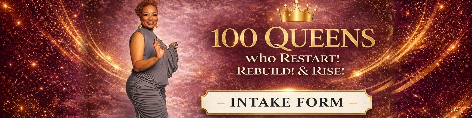 100 Queens Restart Rebuild Rise banner