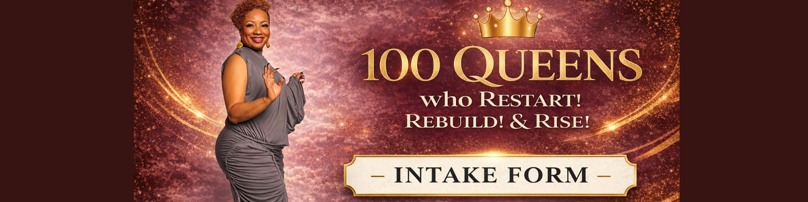 100 Queens Restart Rebuild Rise banner