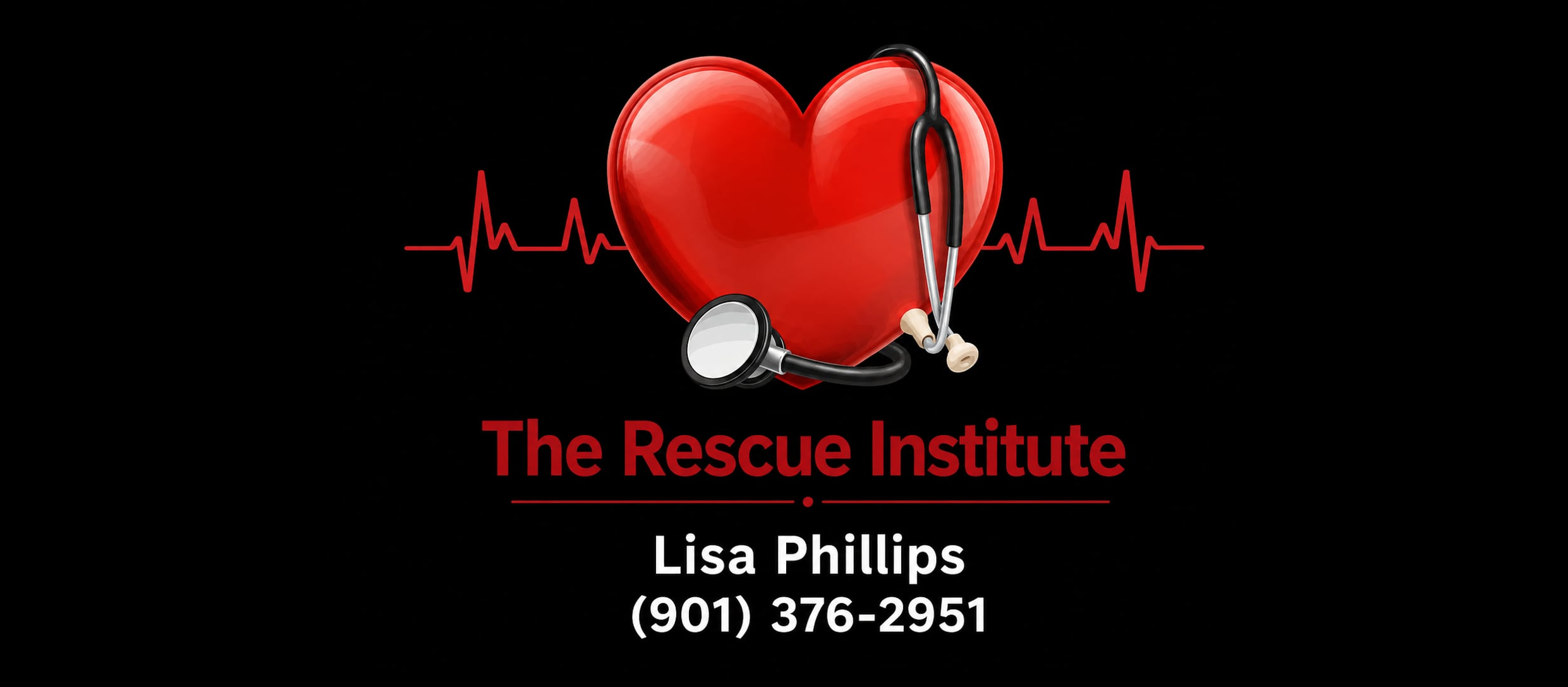 The Rescue Institute sponsor card for Lisa Phillips, phone number 901-376-2951.